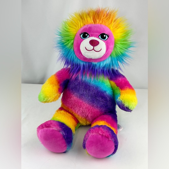Build a Bear Color Craze Lion Plush 17” Inch Rainbow Stuffed Animal Retired BAB - Picture 1 of 9